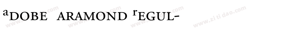 Adobe Garamond Regul字体转换